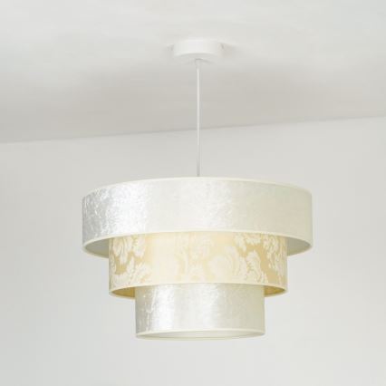 Duolla - Hanglamp aan een koord LUNETA 1xE27/40W/230V diameter 45 cm crème
