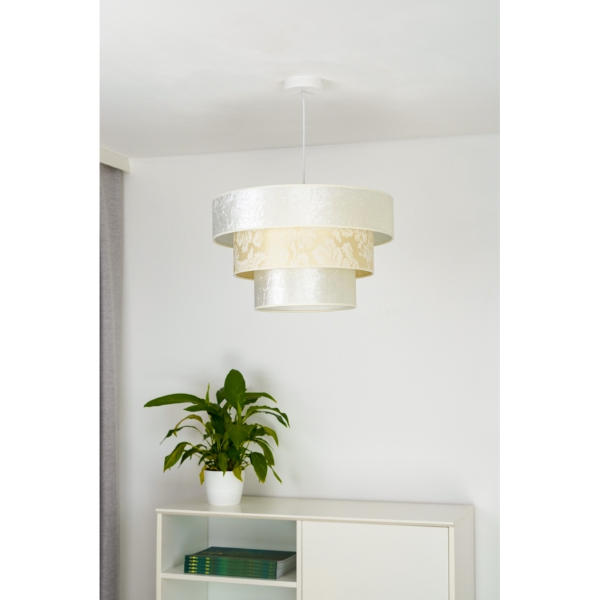 Duolla - Hanglamp aan een koord LUNETA 1xE27/40W/230V diameter 45 cm crème