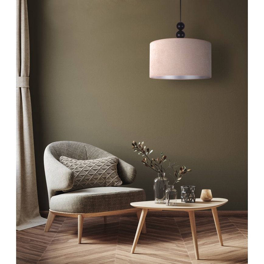 Duolla - Hanglamp aan een koord LYON 1xE27/15W/230V diameter 40 cm beige