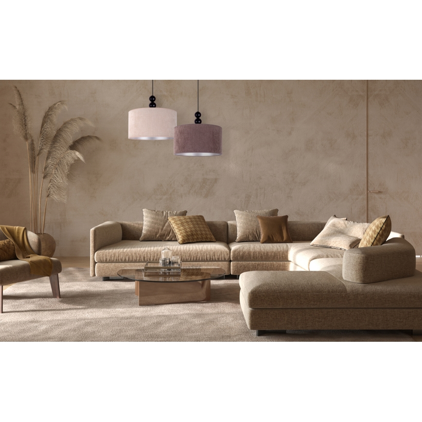 Duolla - Hanglamp aan een koord LYON 1xE27/15W/230V diameter 40 cm bruin
