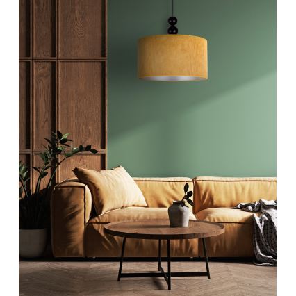 Duolla - Hanglamp aan een koord LYON 1xE27/15W/230V diameter 40 cm geel