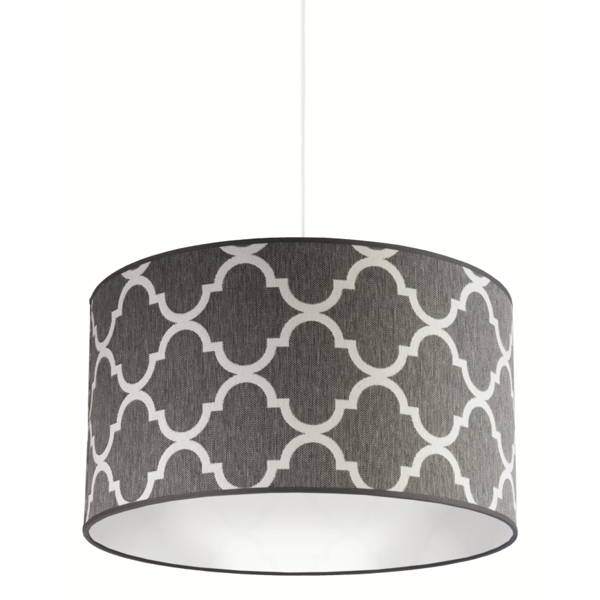 Duolla - Hanglamp aan een koord MAROKO 1xE27/40W/230V diameter 45 cm grijs/wit