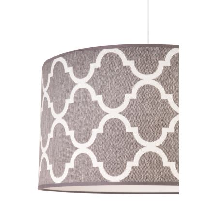 Duolla - Hanglamp aan een koord MAROKO 1xE27/40W/230V diameter 45 cm grijs/wit