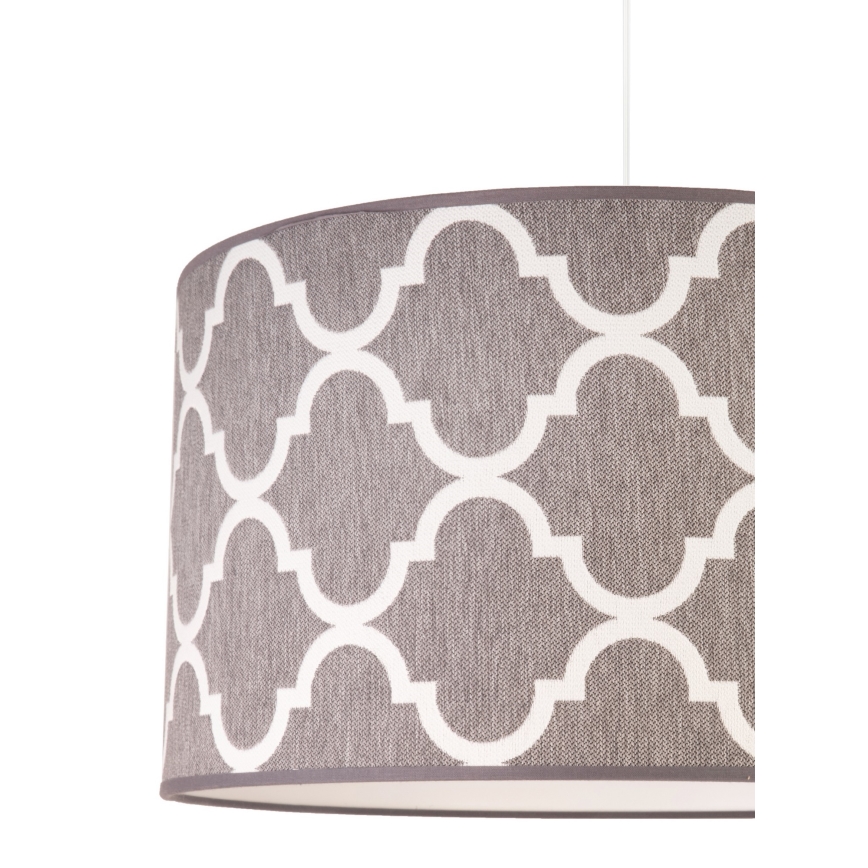 Duolla - Hanglamp aan een koord MAROKO 1xE27/40W/230V diameter 45 cm grijs/wit