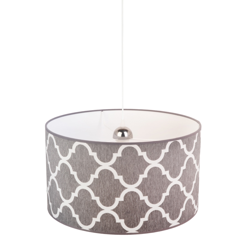Duolla - Hanglamp aan een koord MAROKO 1xE27/40W/230V diameter 45 cm grijs/wit