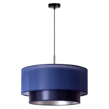 Duolla - Hanglamp aan een koord NANTES 1xE27/15W/230V diameter 45 cm blauw/zilver