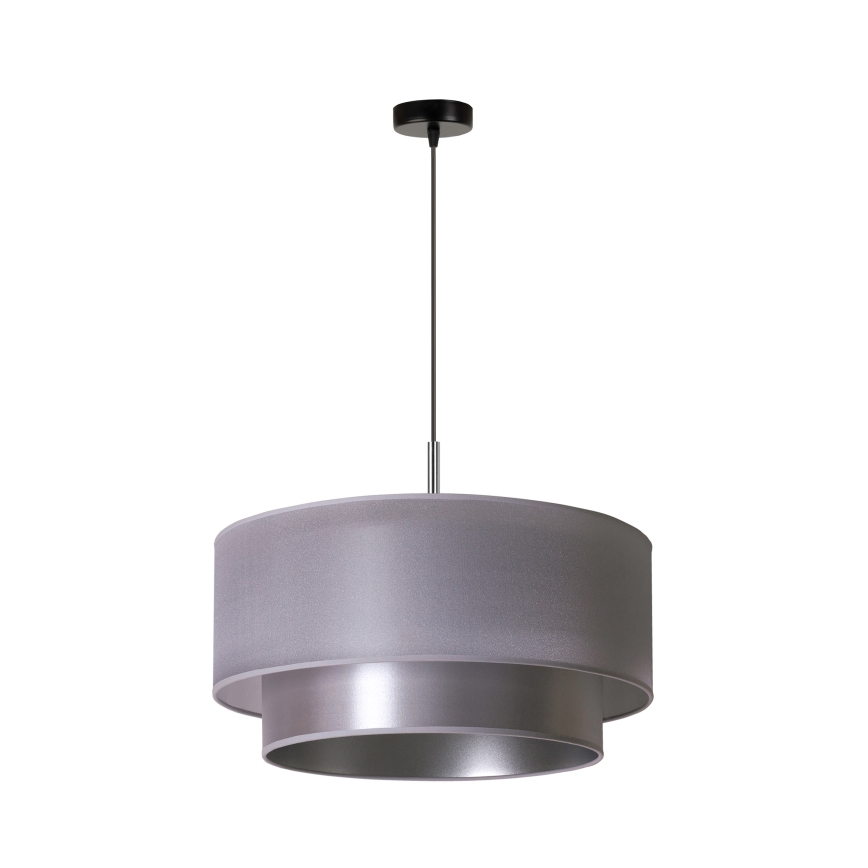 Duolla - Hanglamp aan een koord NANTES 1xE27/15W/230V diameter 45 cm zilver
