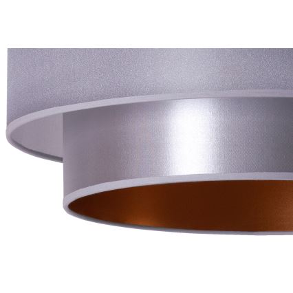 Duolla - Hanglamp aan een koord NANTES 1xE27/15W/230V diameter 45 cm zilver/koper