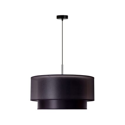 Duolla - Hanglamp aan een koord NANTES 1xE27/15W/230V diameter 45 cm zwart/zilver