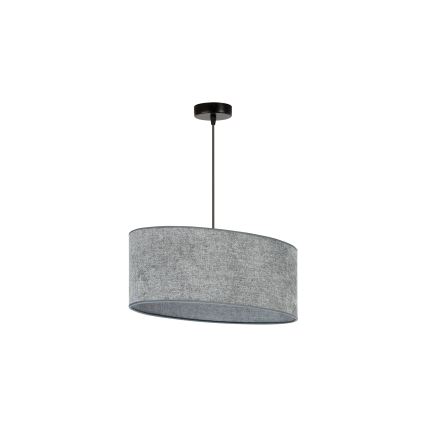 Duolla - Hanglamp aan een koord OVAL 1xE27/15W/230V grijs