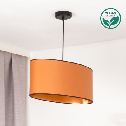 Duolla - Hanglamp aan een koord OVAL VEGAN 1xE27/15W/230V bruin