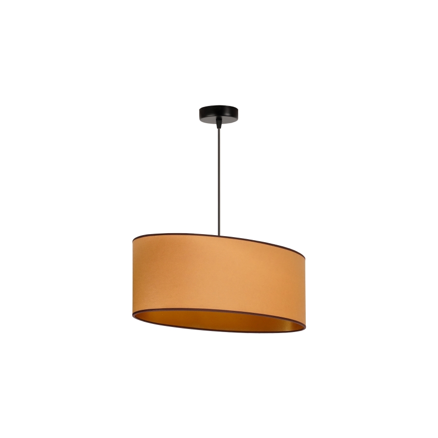 Duolla - Hanglamp aan een koord OVAL VEGAN 1xE27/15W/230V bruin