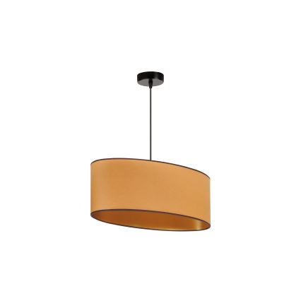 Duolla - Hanglamp aan een koord OVAL VEGAN 1xE27/15W/230V bruin