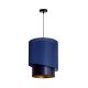 Duolla - Hanglamp aan een koord PARIJS 1xE27/15W/230V diameter 40 cm blauw/goud
