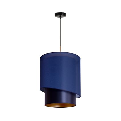 Duolla - Hanglamp aan een koord PARIJS 1xE27/15W/230V diameter 40 cm blauw/goud