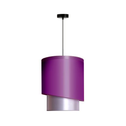 Duolla - Hanglamp aan een koord PARIJS 1xE27/15W/230V diameter 40 cm paars/zilver