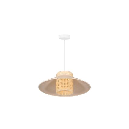 Duolla - Hanglamp aan een koord RIO RATTAN 1xE27/15W/230V diameter 45 cm beige/rotan
