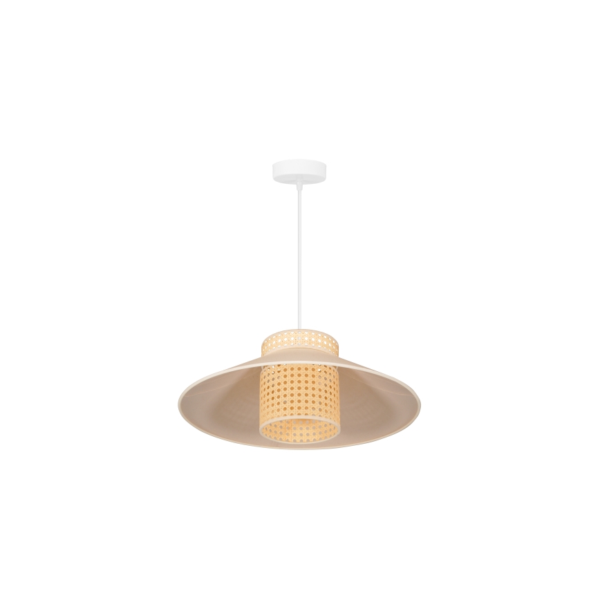 Duolla - Hanglamp aan een koord RIO RATTAN 1xE27/15W/230V diameter 45 cm beige/rotan