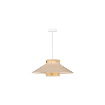 Duolla - Hanglamp aan een koord RIO RATTAN 1xE27/15W/230V diameter 45 cm beige/rotan