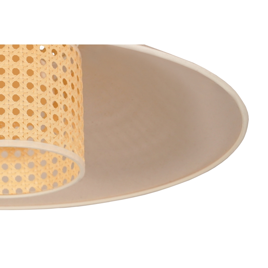 Duolla - Hanglamp aan een koord RIO RATTAN 1xE27/15W/230V diameter 45 cm beige/rotan