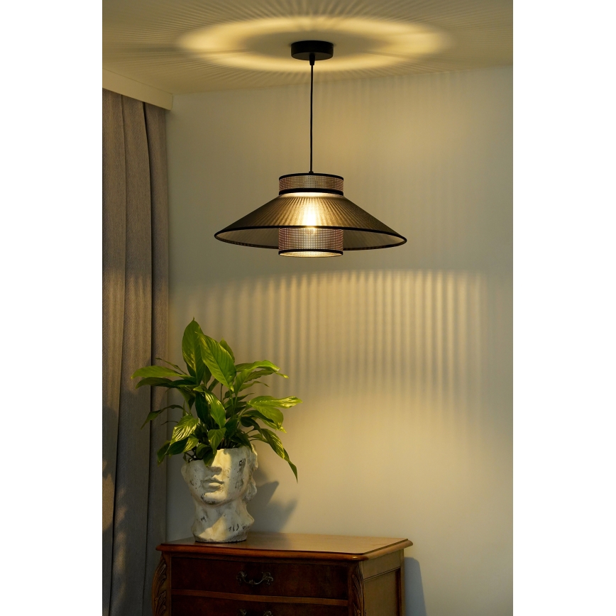 Duolla - Hanglamp aan een koord RIO SHINY 1xE27/15W/230V diameter 45 cm zwart/koper