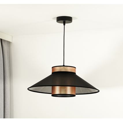 Duolla - Hanglamp aan een koord RIO SHINY 1xE27/15W/230V diameter 45 cm zwart/koper