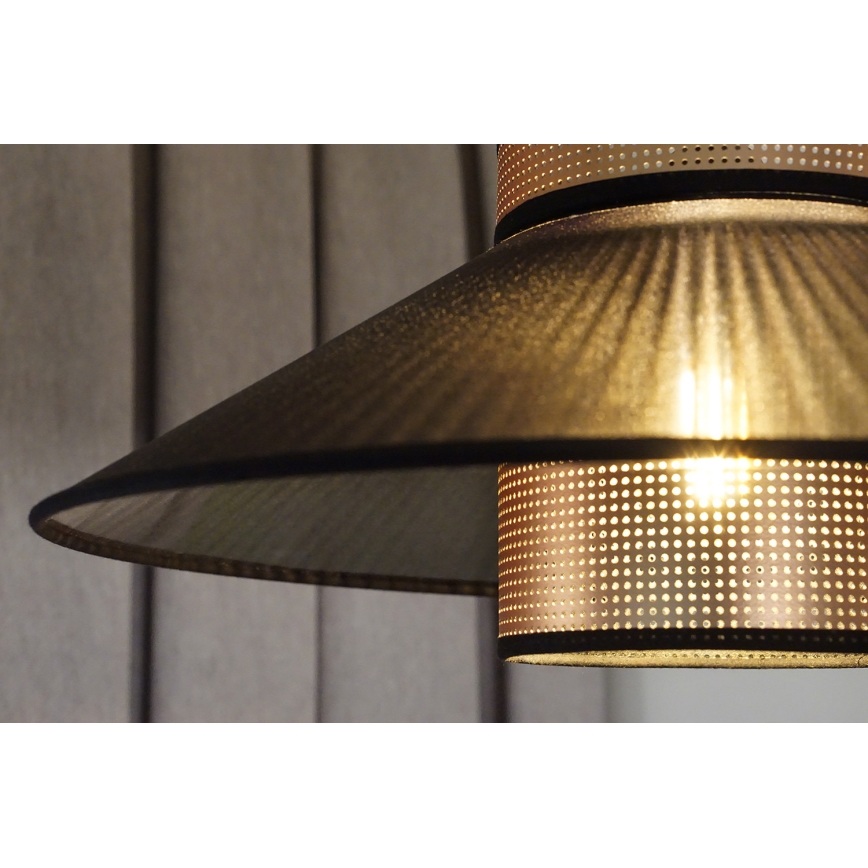 Duolla - Hanglamp aan een koord RIO SHINY 1xE27/15W/230V diameter 45 cm zwart/koper