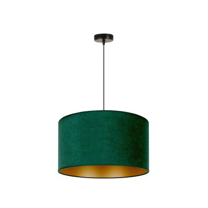 Duolla - Hanglamp aan een koord ROLLER 1xE27/15W/230V diameter 40 cm donker groen/goud