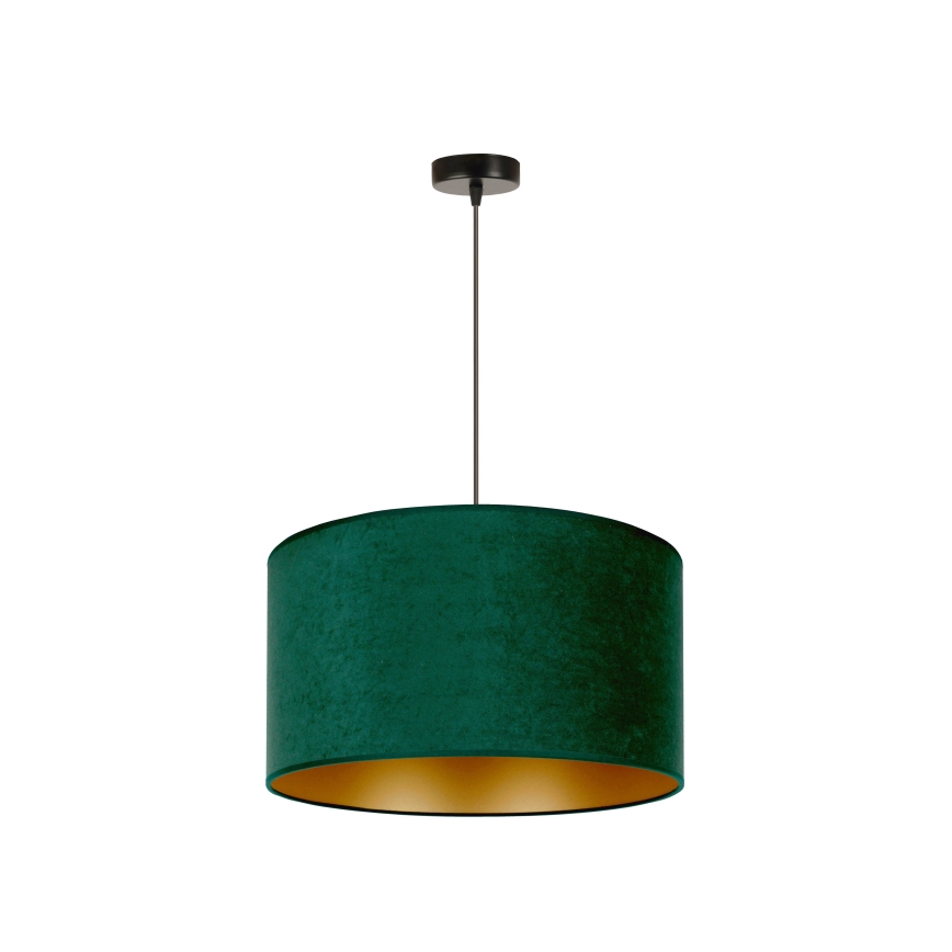 Duolla - Hanglamp aan een koord ROLLER 1xE27/15W/230V diameter 40 cm donker groen/goud