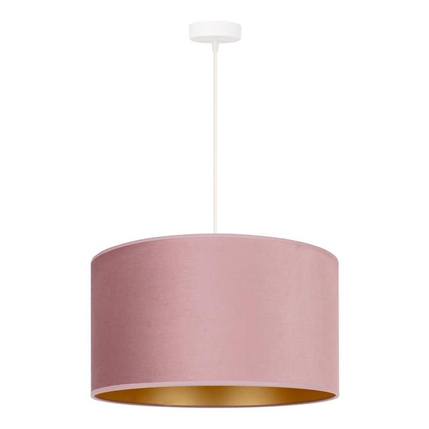 Duolla - Hanglamp aan een koord ROLLER 1xE27/15W/230V diameter 40 cm roze/goud