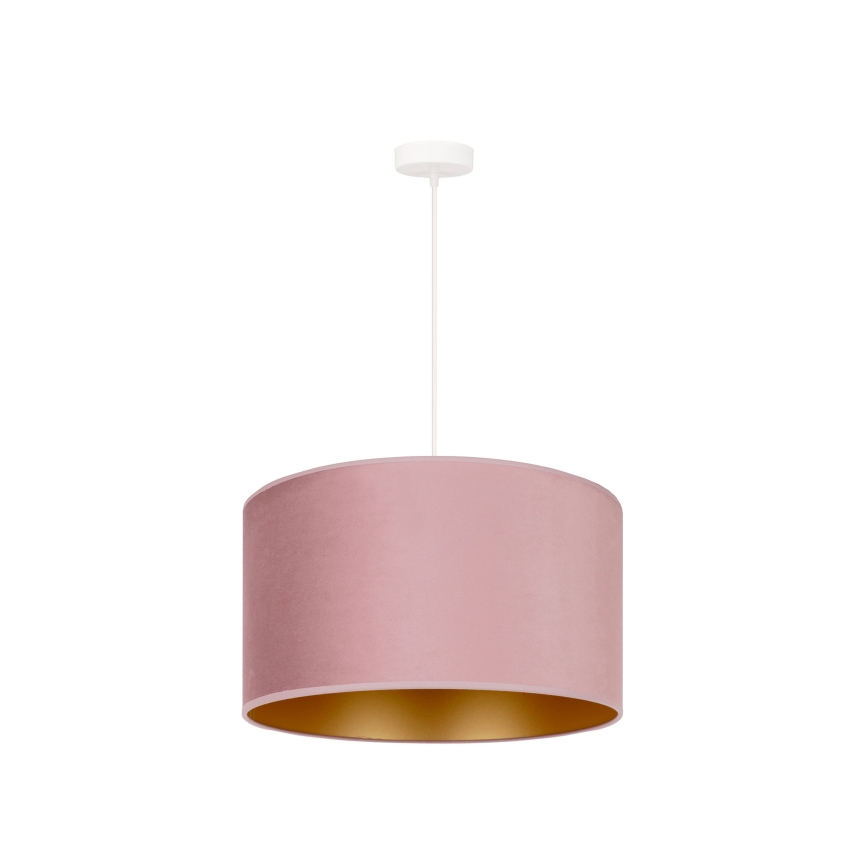 Duolla - Hanglamp aan een koord ROLLER 1xE27/15W/230V diameter 40 cm roze/goud