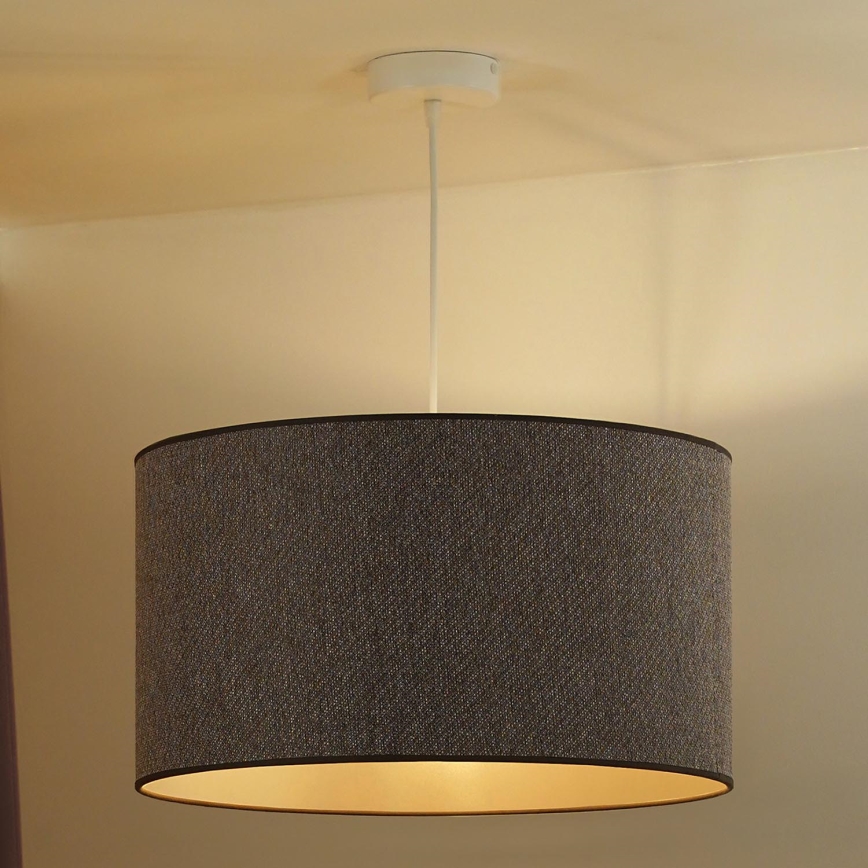 Duolla - Hanglamp aan een koord ROLLER ECO RECYCLING 1xE27/15W/230V diameter 45 cm bruin