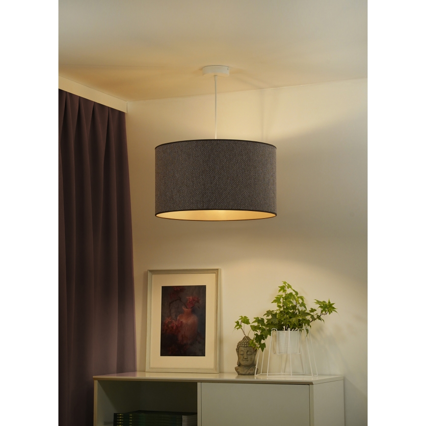 Duolla - Hanglamp aan een koord ROLLER ECO RECYCLING 1xE27/15W/230V diameter 45 cm bruin