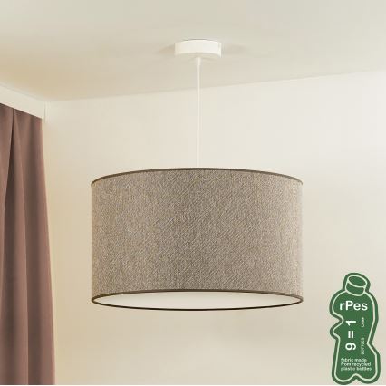 Duolla - Hanglamp aan een koord ROLLER ECO RECYCLING 1xE27/15W/230V diameter 45 cm bruin
