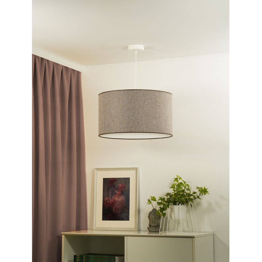 Duolla - Hanglamp aan een koord ROLLER ECO RECYCLING 1xE27/15W/230V diameter 45 cm bruin