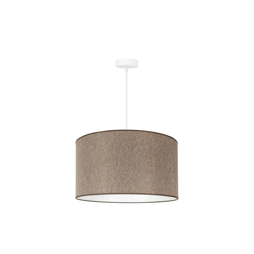 Duolla - Hanglamp aan een koord ROLLER ECO RECYCLING 1xE27/15W/230V diameter 45 cm bruin