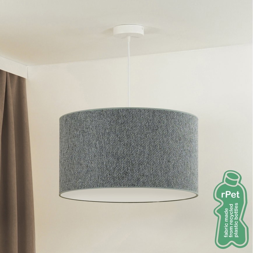 Duolla - Hanglamp aan een koord ROLLER ECO RECYCLING 1xE27/15W/230V diameter 45 cm groen
