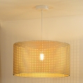 Duolla - Hanglamp aan een koord ROLLER RATTAN 1xE27/15W/230V diameter 45 cm beige