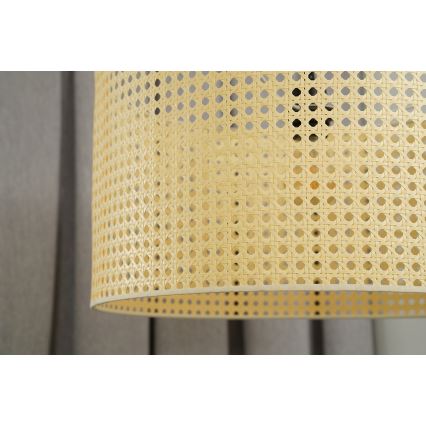 Duolla - Hanglamp aan een koord ROLLER RATTAN 1xE27/15W/230V diameter 45 cm beige