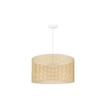 Duolla - Hanglamp aan een koord ROLLER RATTAN 1xE27/15W/230V diameter 45 cm beige