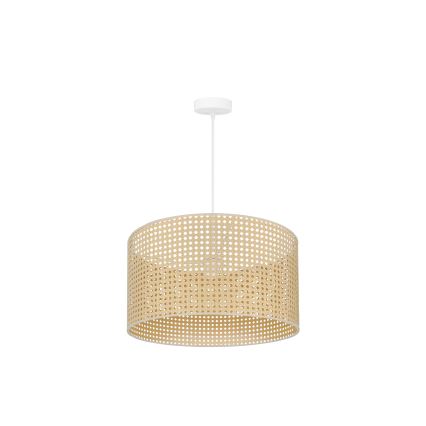 Duolla - Hanglamp aan een koord ROLLER RATTAN 1xE27/15W/230V diameter 45 cm beige