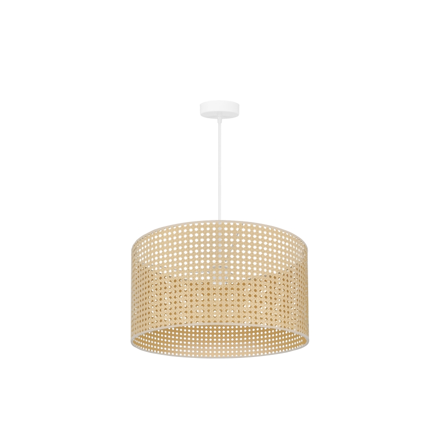 Duolla - Hanglamp aan een koord ROLLER RATTAN 1xE27/15W/230V diameter 45 cm beige
