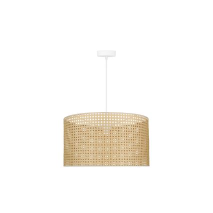 Duolla - Hanglamp aan een koord ROLLER RATTAN 1xE27/15W/230V diameter 45 cm beige