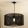 Duolla - Hanglamp aan een koord ROLLER RATTAN 1xE27/15W/230V diameter 45 cm zwart