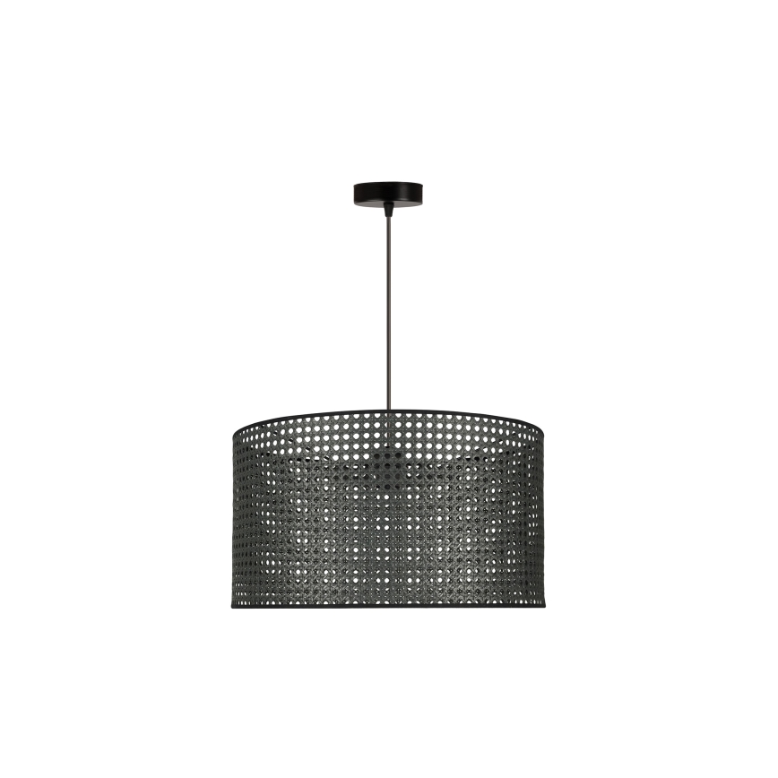 Duolla - Hanglamp aan een koord ROLLER RATTAN 1xE27/15W/230V diameter 45 cm zwart