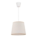 Duolla - Hanglamp aan een koord SOLO 1xE27/40W/230V diameter 24 cm licht beige