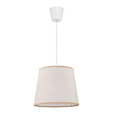 Duolla - Hanglamp aan een koord SOLO 1xE27/40W/230V diameter 24 cm licht beige