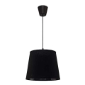 Duolla - Hanglamp aan een koord SOLO 1xE27/40W/230V diameter 24 cm zwart