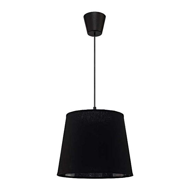 Duolla - Hanglamp aan een koord SOLO 1xE27/40W/230V diameter 24 cm zwart