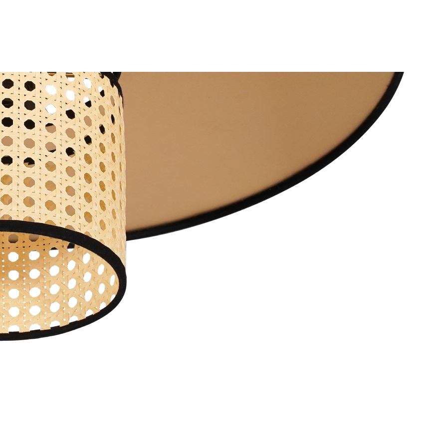 Duolla - Hanglamp aan een koord TOKYO RATTAN 1xE27/15W/230V diameter 50 cm goud/rotan